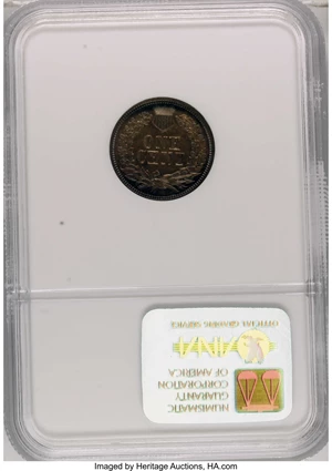 image for: 1866 1C PR63 Brown NGC. NGC Census: (4/22). PCGS Population (3/11). Mintage: 725. Numismedia Wsl. Price for NGC/PCGS coin i...