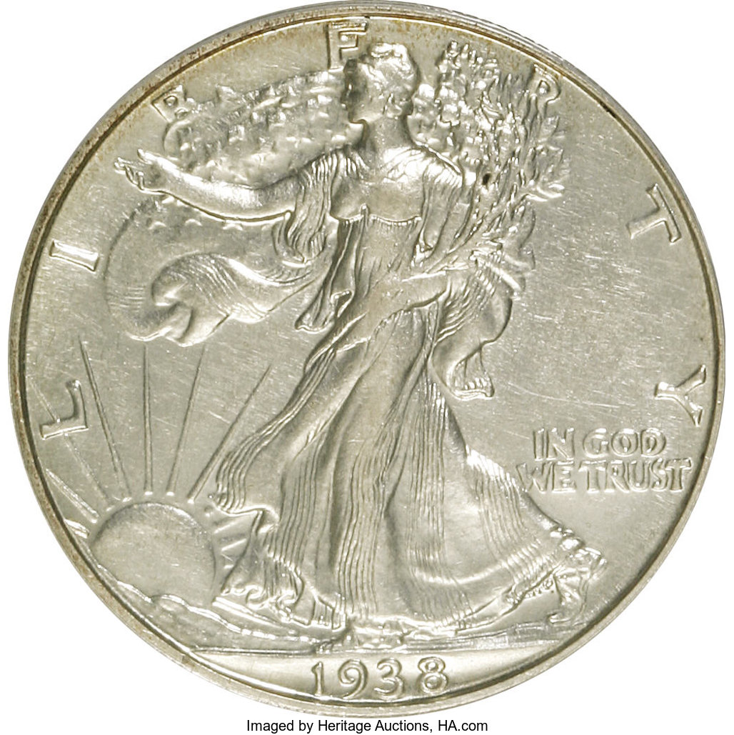 1938 50C PR58 ANACS. NGC Census: (0/1535). PCGS Population (3/2204). Mintage: 8,152. (#6638)...