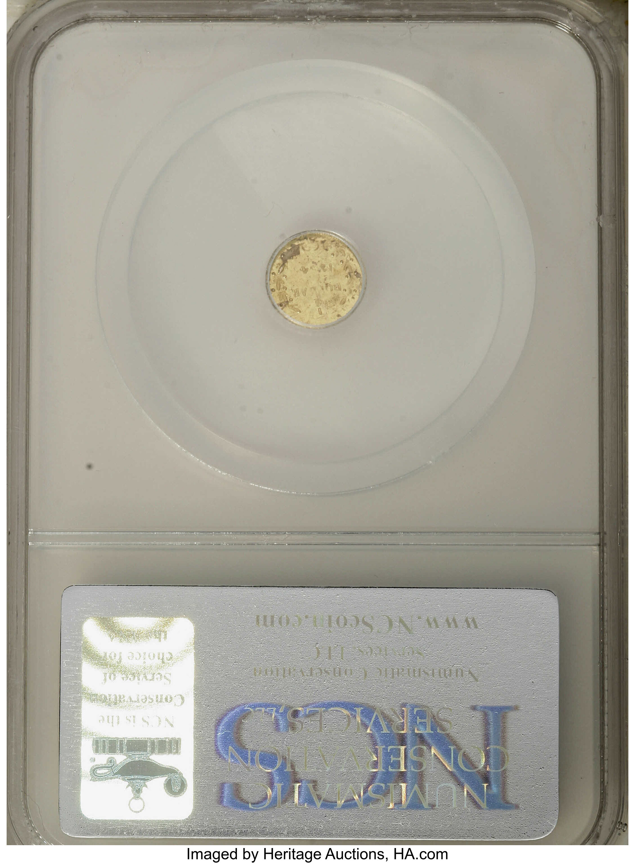 image for: 1854 25C Liberty Round 25 Cents, BG-216, R.6--Planchet Flaw--Unc Details NCS. NGC Census: (0/0). PCGS Population (0/17).   ...