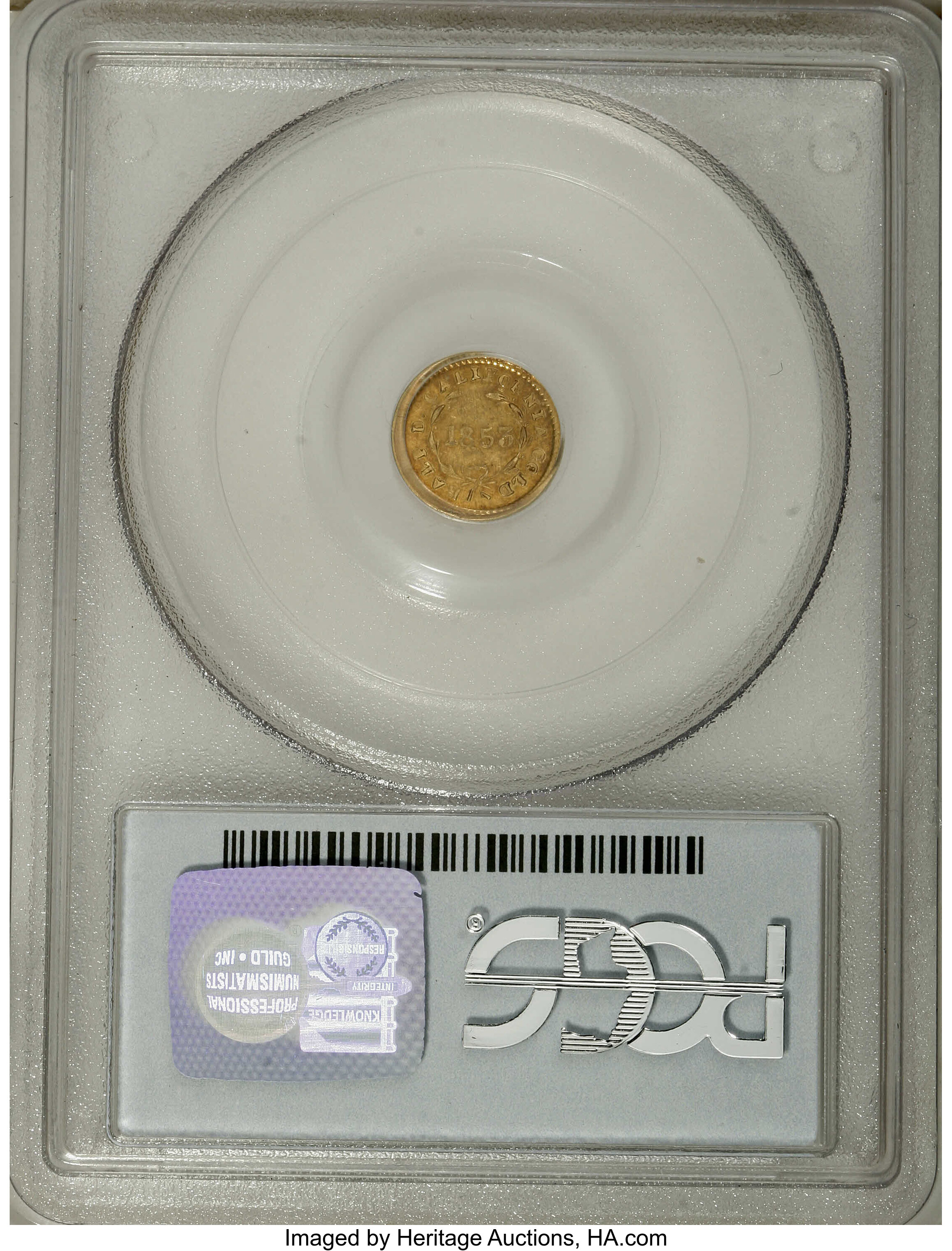 image for: 1853 50C Liberty Round 50 Cents, BG-415, Low R.5, MS62 PCGS. PCGS Population (10/17). NGC Census: (2/0).   (#10451)...