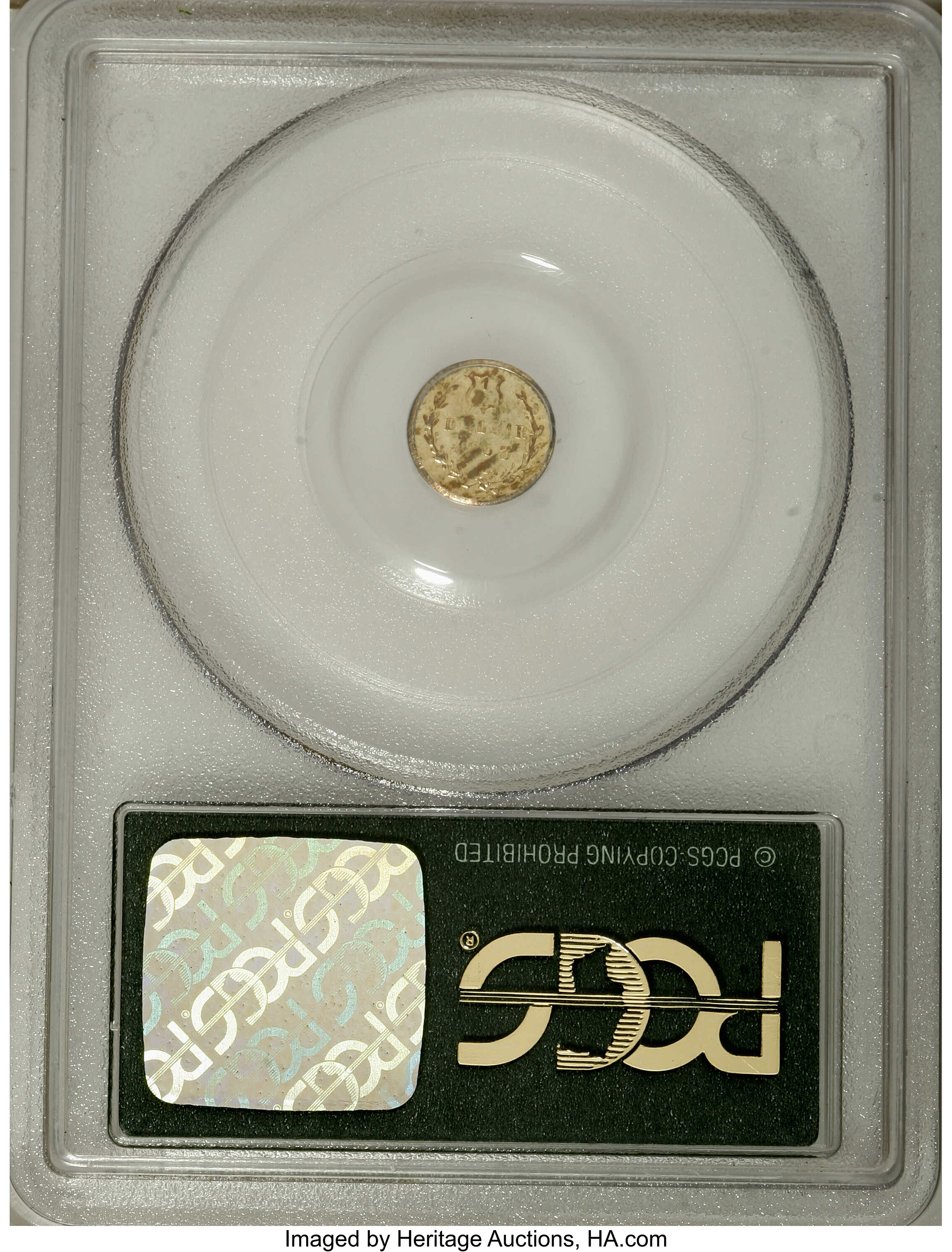 image for: 1863 25C Liberty Round 25 Cents, BG-820, R.5, AU53 PCGS. PCGS Population (2/25). NGC Census: (0/2).   (#10681)...