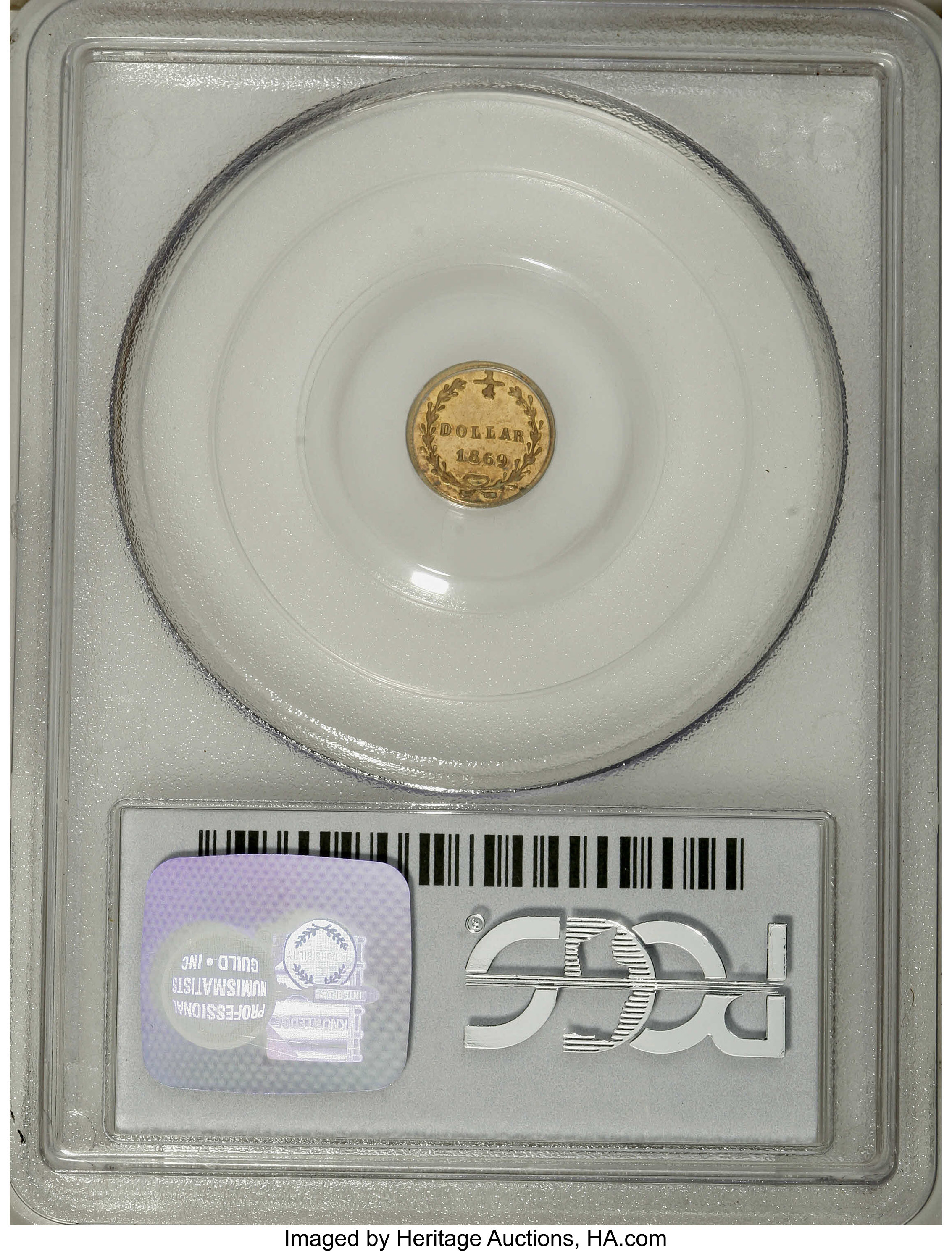 image for: 1869 25C Liberty Round 25 Cents, BG-828, High R.4, MS61 PCGS. PCGS Population (7/33). NGC Census: (2/3).   (#10689)...