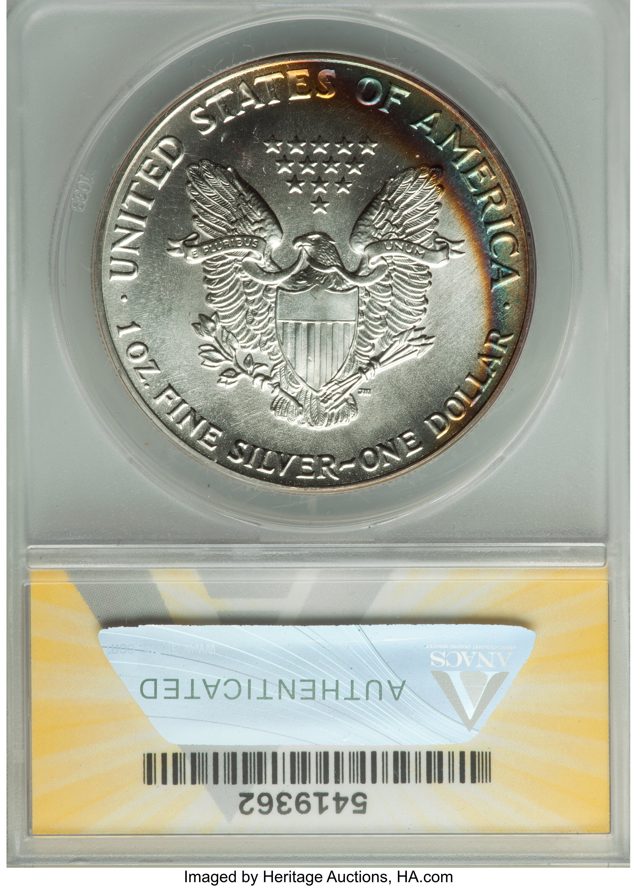 1987 $1  Silver Eagle MS63 thumbnail 2
