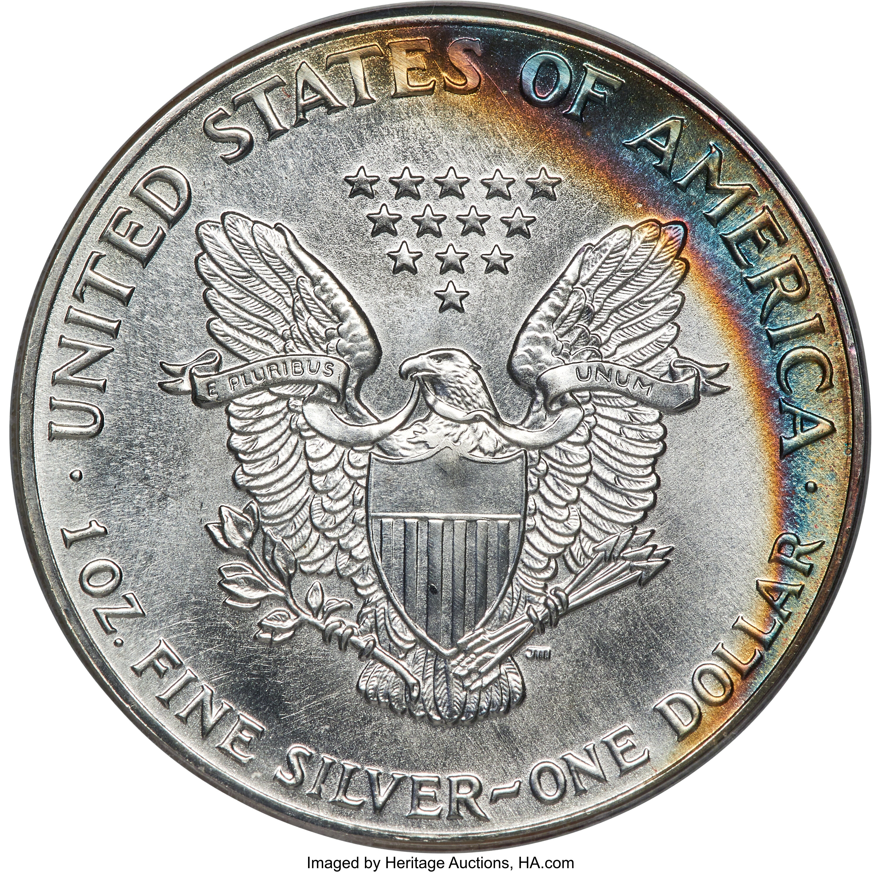 1987 $1  Silver Eagle MS63 thumbnail 3