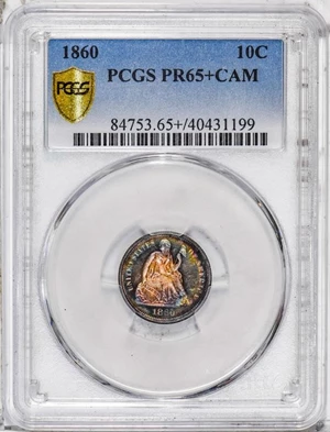 image for: 10C 1860 PCGS PR65+ CAM