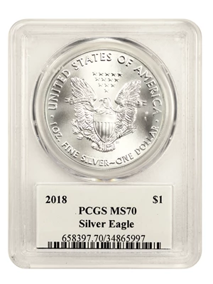 image for: 2018 Silver Eagle $1 PCGS MS70