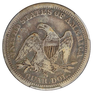image for: 1858-S 25c PCGS F15