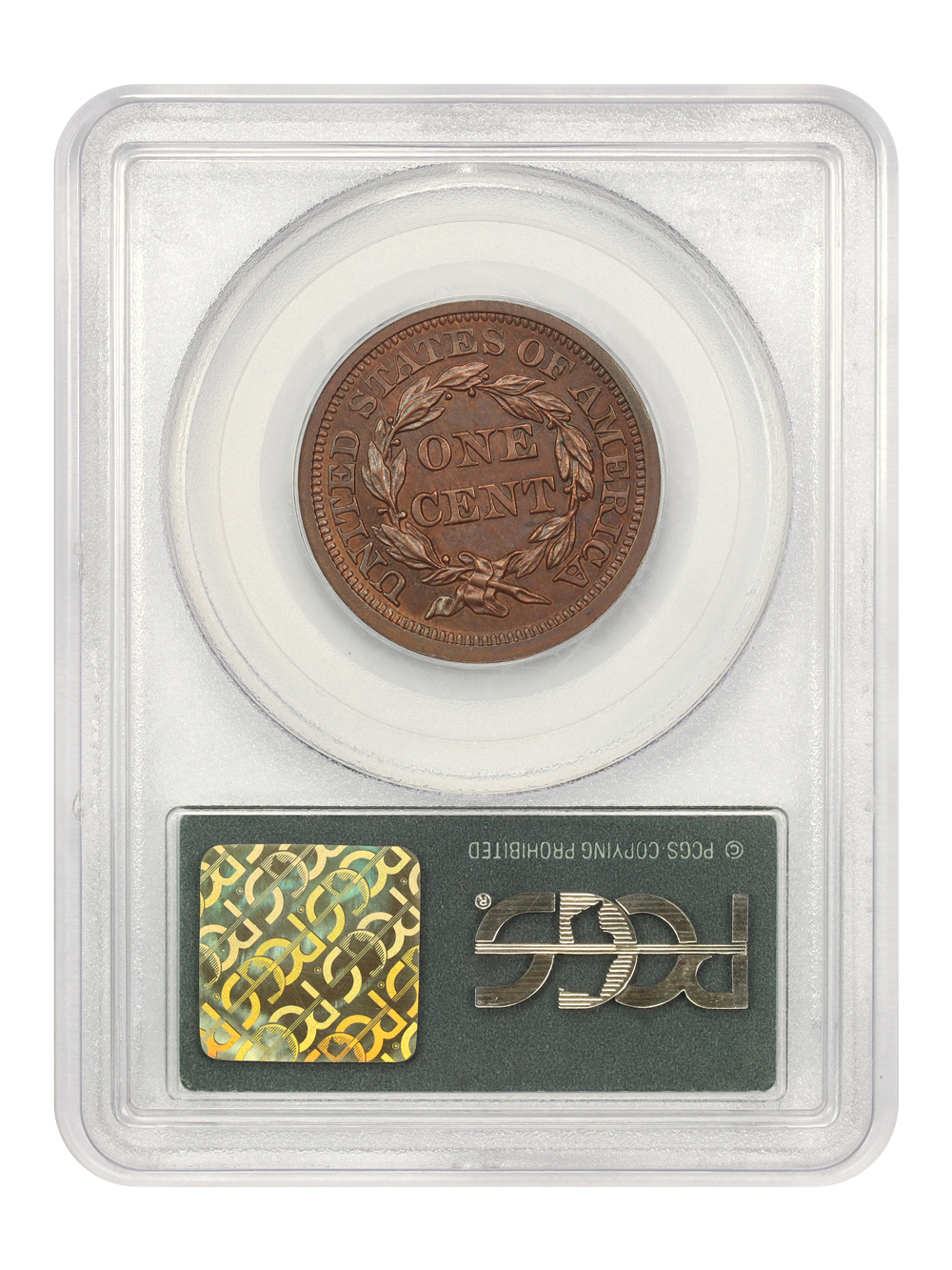 image for: 1857 1c PCGS/CAC Proof 63 RB (Small Date  OGH)