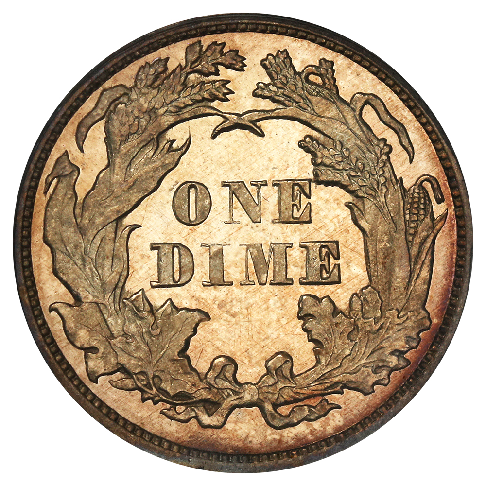 image for: 1875 10c PCGS/CAC Proof 62 DCAM