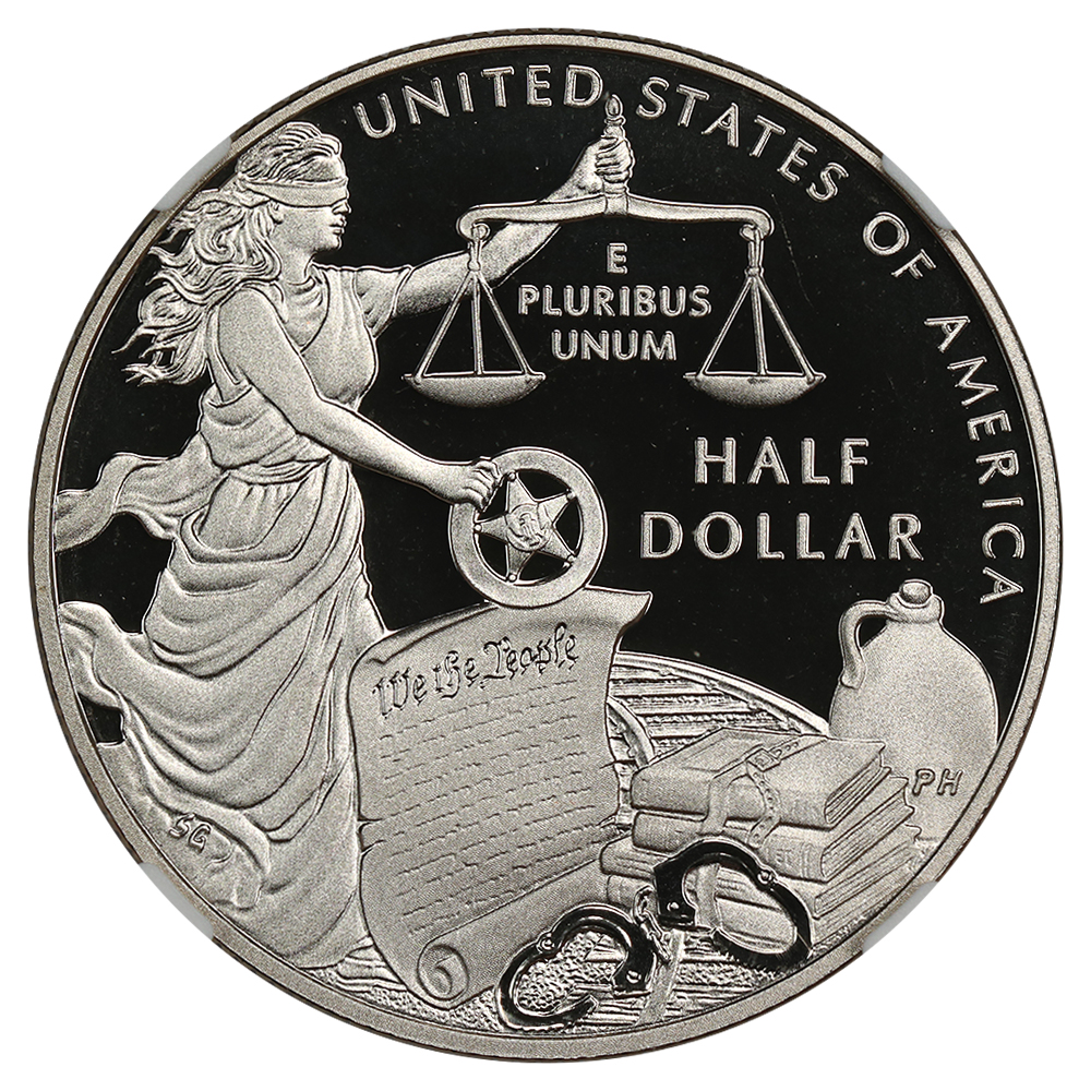 image for: 2015-S U.S. Marshals Service 50c NGC Proof 70 UCAM (First Day of Issue)