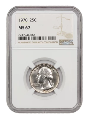 image for: 1970 25c NGC MS67