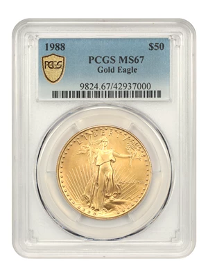 image for: 1988 Gold Eagle $50 PCGS MS67