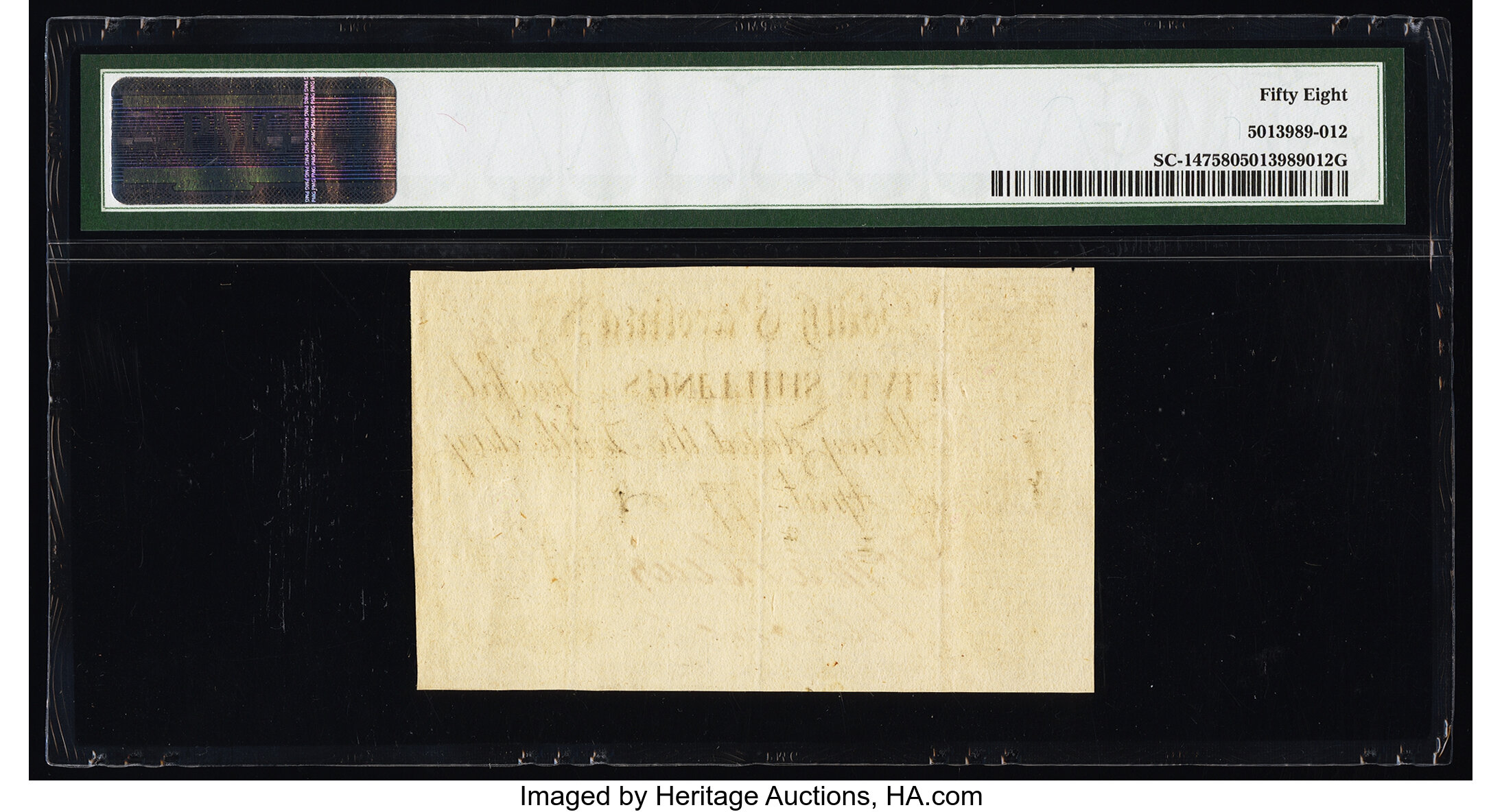 image for: South Carolina April 10, 1778 5s PMG Choice About Unc 58....