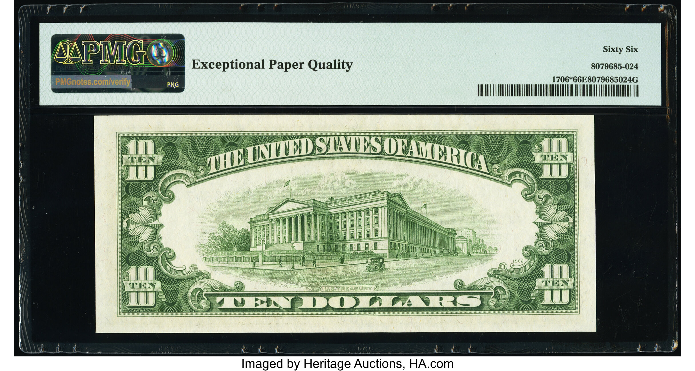 image for: Fr. 1706* $10 1953 Silver Certificate Star. PMG Gem Uncirculated 66 EPQ....
