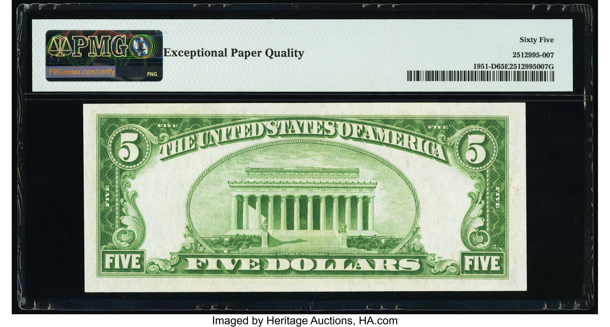 image for: Fr. 1951-D $5 1928A Federal Reserve Note. PMG Gem Uncirculated 65 EPQ....