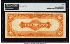 image for: Fr. 1200a $50 1922 Mule Gold Certificate PMG Very Fine 30....