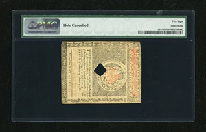 image for: Massachusetts May 5, 1780 $5 PMG Choice About Unc 58.
