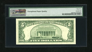 image for: Fr. 1656* $5 1953A Silver Certificate Star. PMG Gem Uncirculated 65 EPQ....