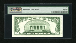 image for: Fr. 1959-F $5 1934C Federal Reserve Note. PCGS Gem Uncirculated....