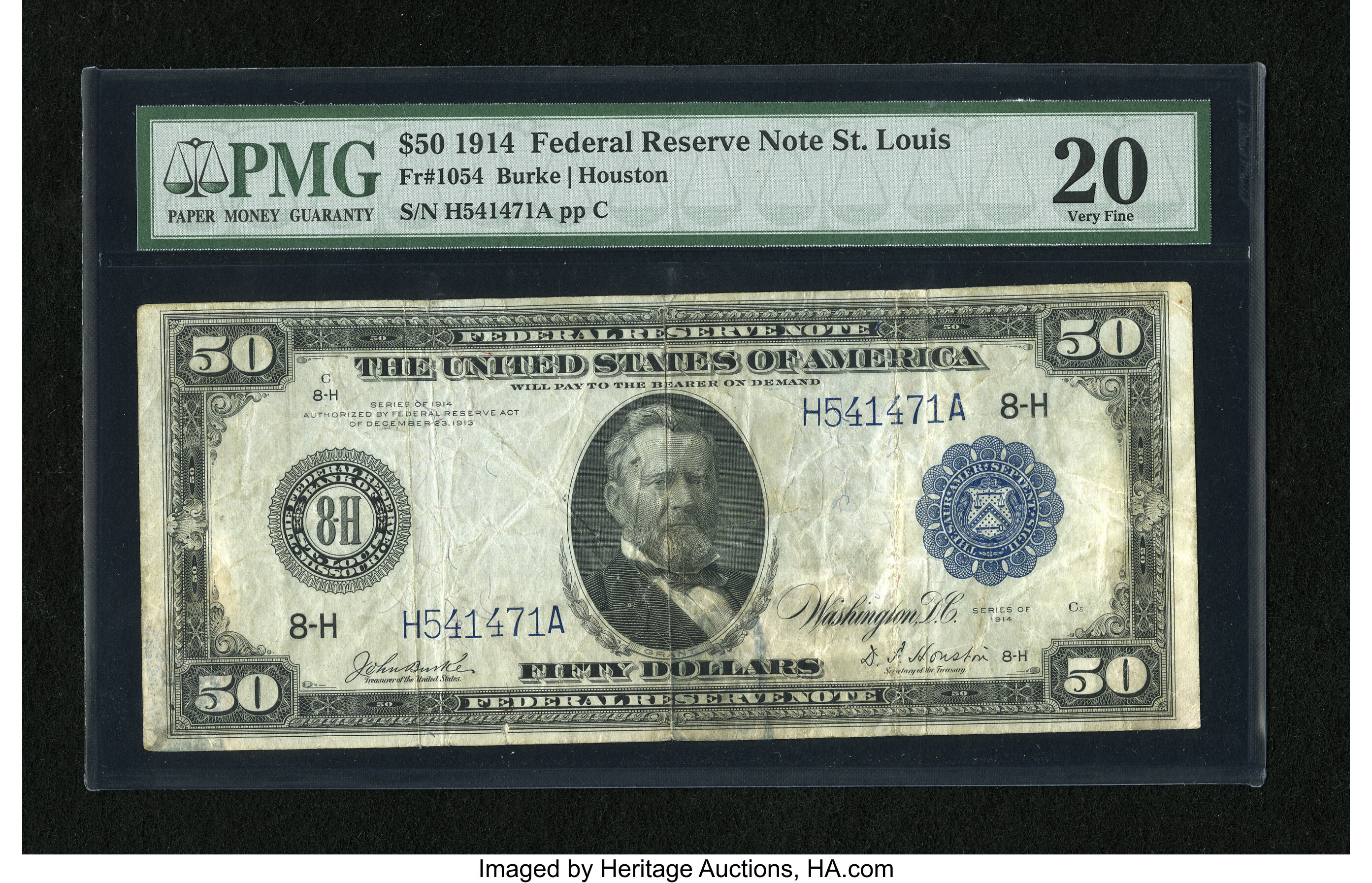 image for: Fr. 1054 $50 1914 Federal Reserve Note PMG Very Fine 20....
