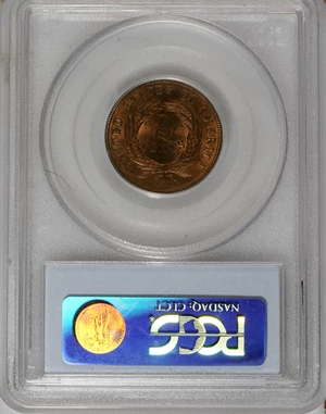 image for: 1870 2C MS64 Red PCGS. PCGS Population (15/13). NGC Census: (8/9). Mintage: 861,250. Numismedia Wsl. Price for NGC/PCGS coi...