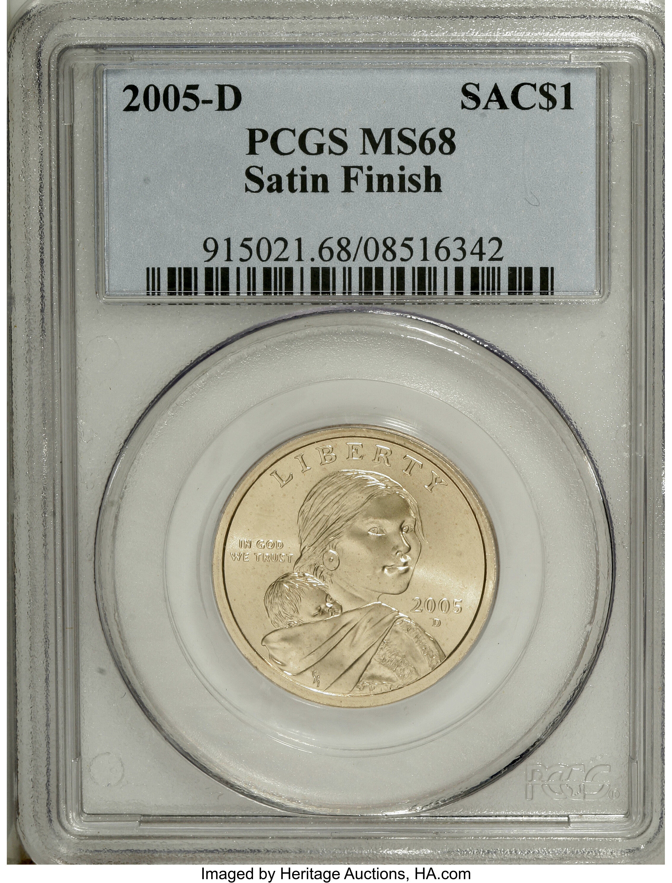 image for: (2) 2005-D SAC$1 Satin Finish MS68 PCGS.... (Total: 2 )