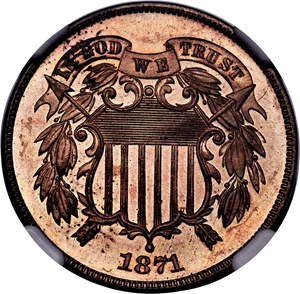 image for: 1871 2C PR66 Cameo NGC. FS-102....