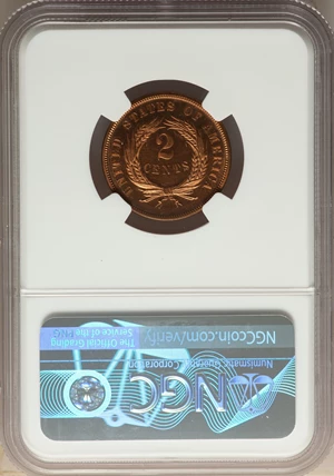 image for: 1871 2C PR66 Cameo NGC. FS-102....