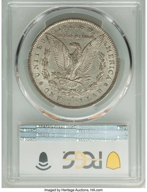 image for: 1883-O $1 Partial E on Reverse, VAM-22A, Hot 50, AU55 PCGS. PCGS Population: (5/83). NGC Census: (0/0). AU55. ...