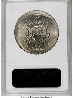 image for: 1979 50C Kennedy Half Dollar--Off-Center, Counting Wheel Damage--MS60 Details ANACS....