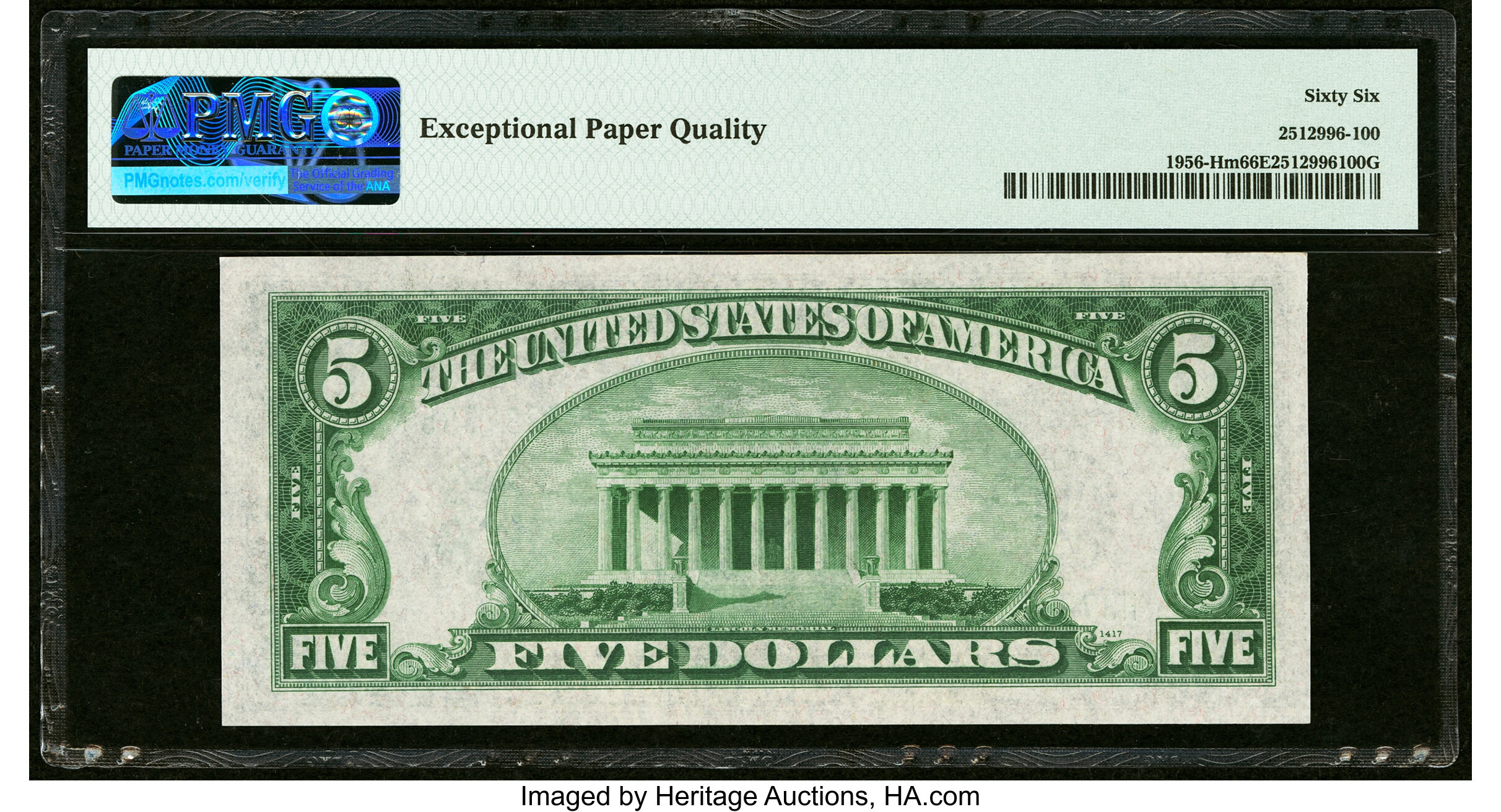 image for: Fr. 1956-H $5 1934 Mule Federal Reserve Note. PMG Gem Uncirculated 66 EPQ....