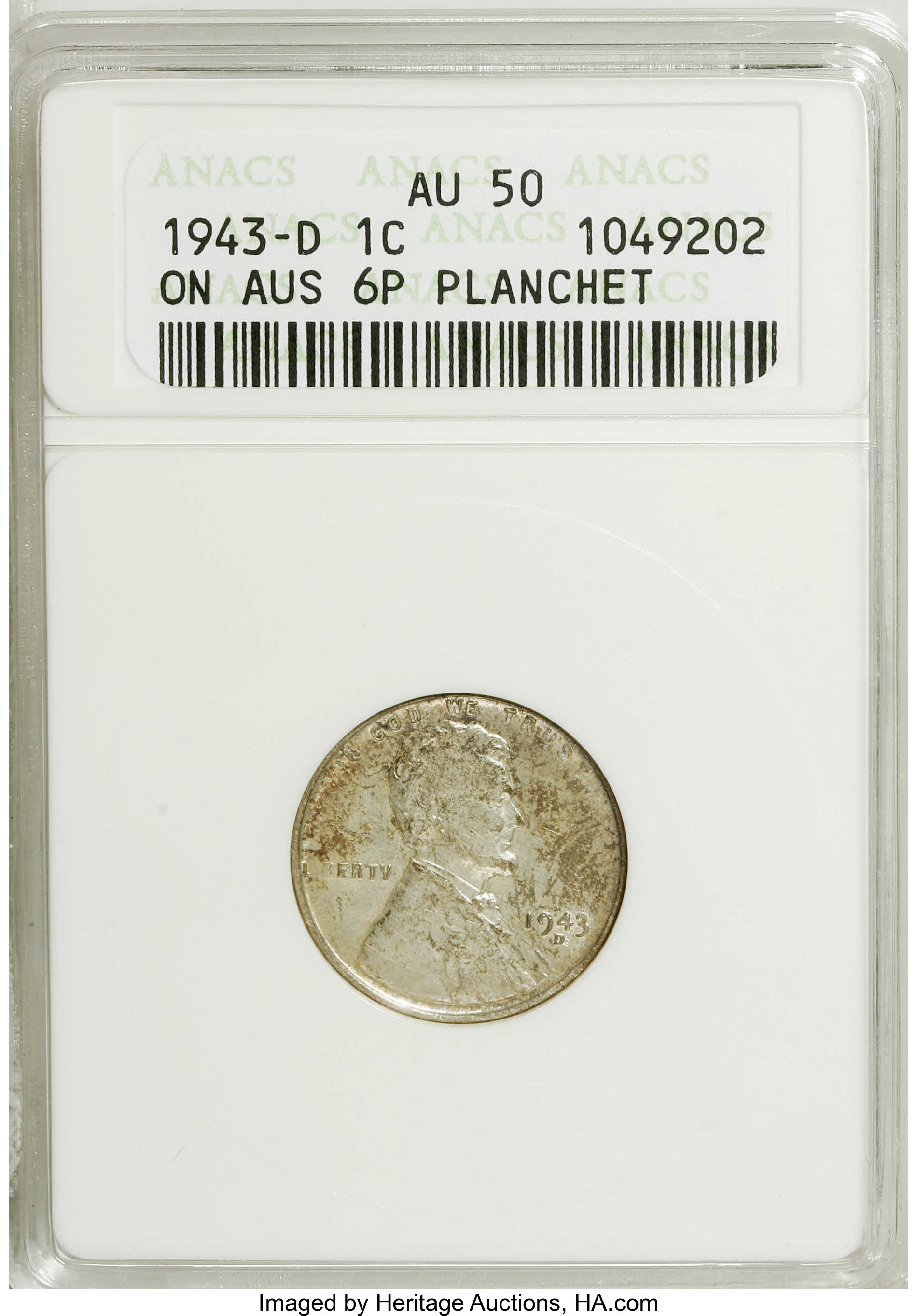 1943-D 1c Steel AG3 CAC thumbnail 4