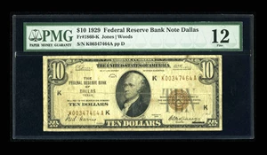 image for: Fr. 1860-K $10 1929 Federal Reserve Bank Note. PMG Fine 12.These have long been recognized as the key to the $10 FRBN issu...