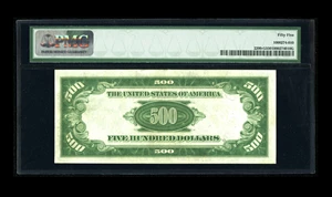 image for: Fr. 2200-G $500 1928 Federal Reserve Note. PMG About Uncirculated 55.A perfect example for the collector who wants a nice ...
