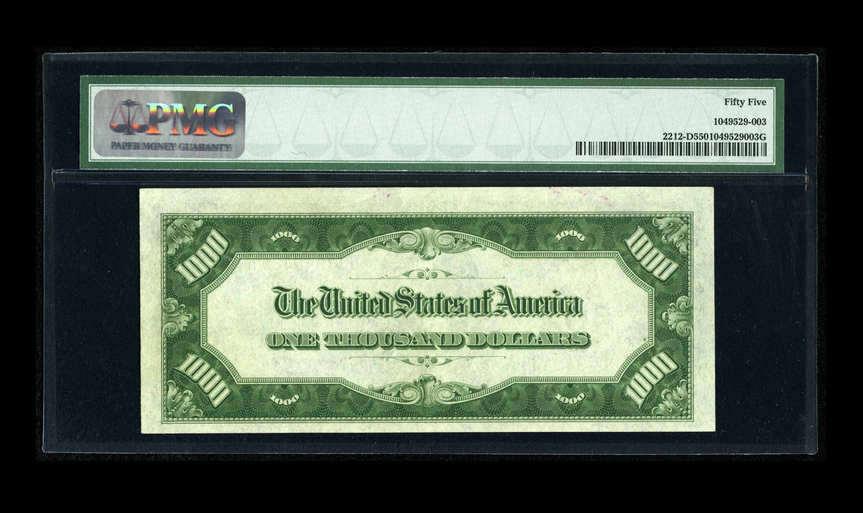 image for: Fr. 2212-D $1000 1934A Federal Reserve Note. PMG About Uncirculated 55.Ample margins surround this Cleveland district piec...
