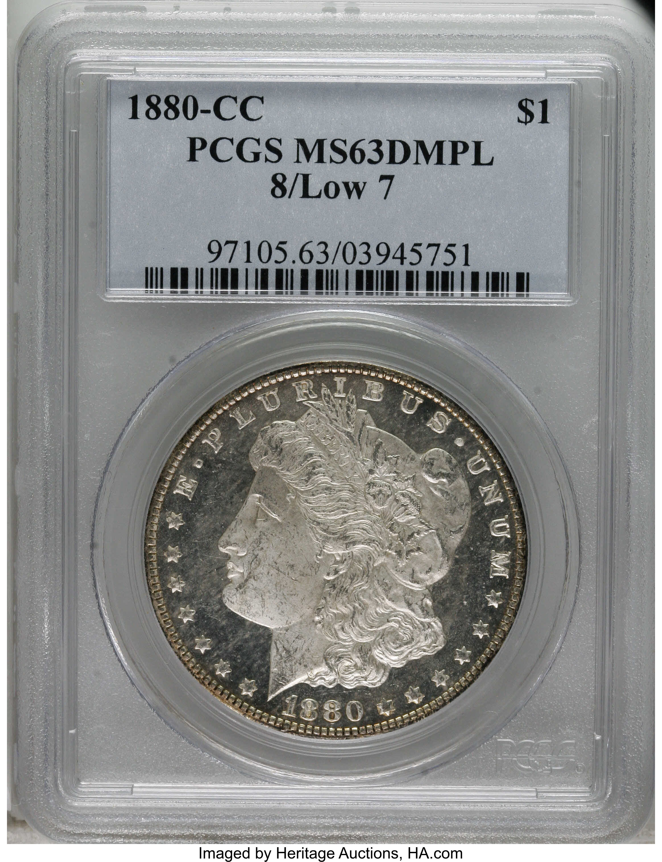 1880-CC $1  8/Low 7 MS DMPL MS63 DMPL thumbnail 11