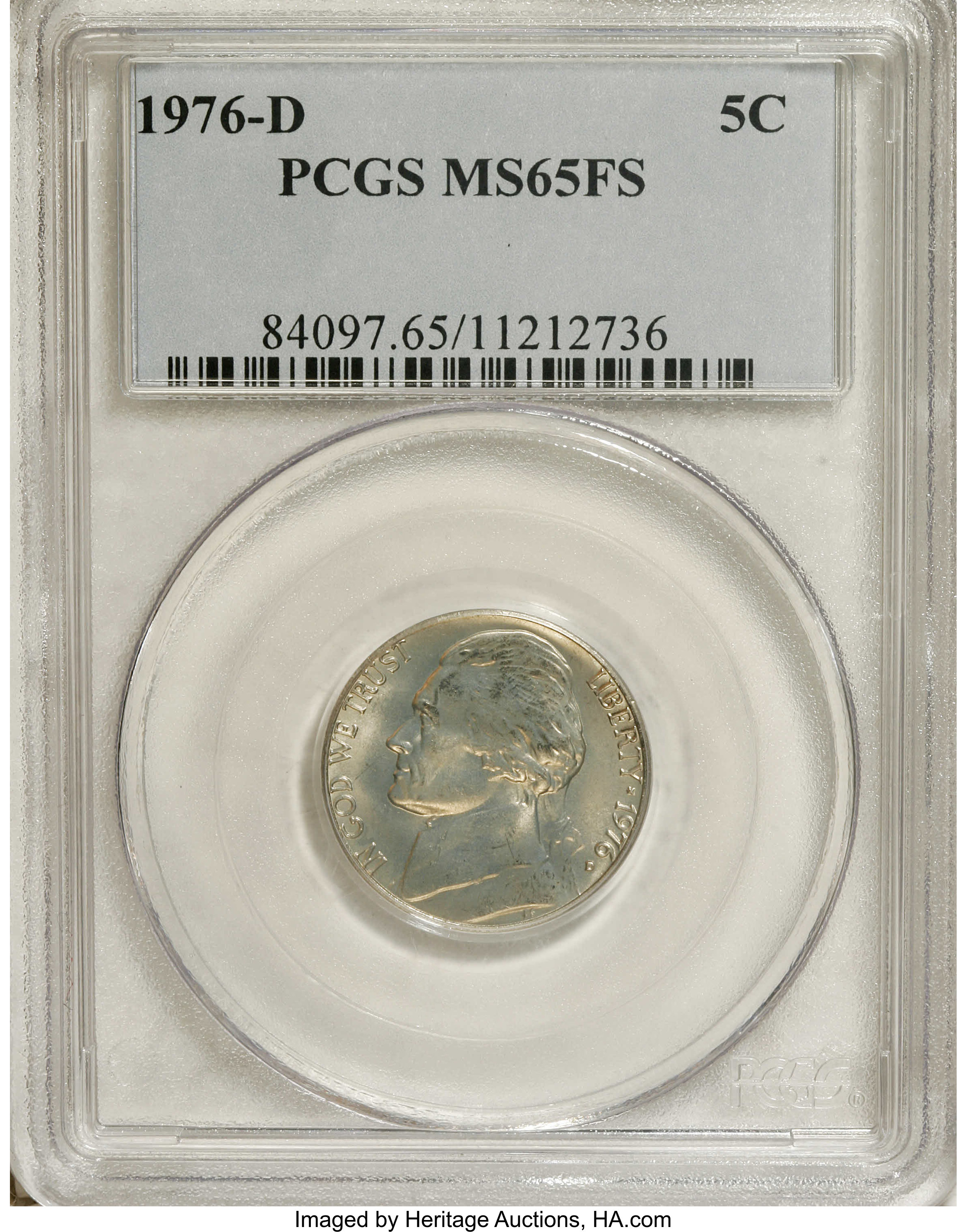 image for: 1976-D 5C MS65 Full Steps PCGS. PCGS Population (81/21). NGC Census: (4/1).   (#84097)...
