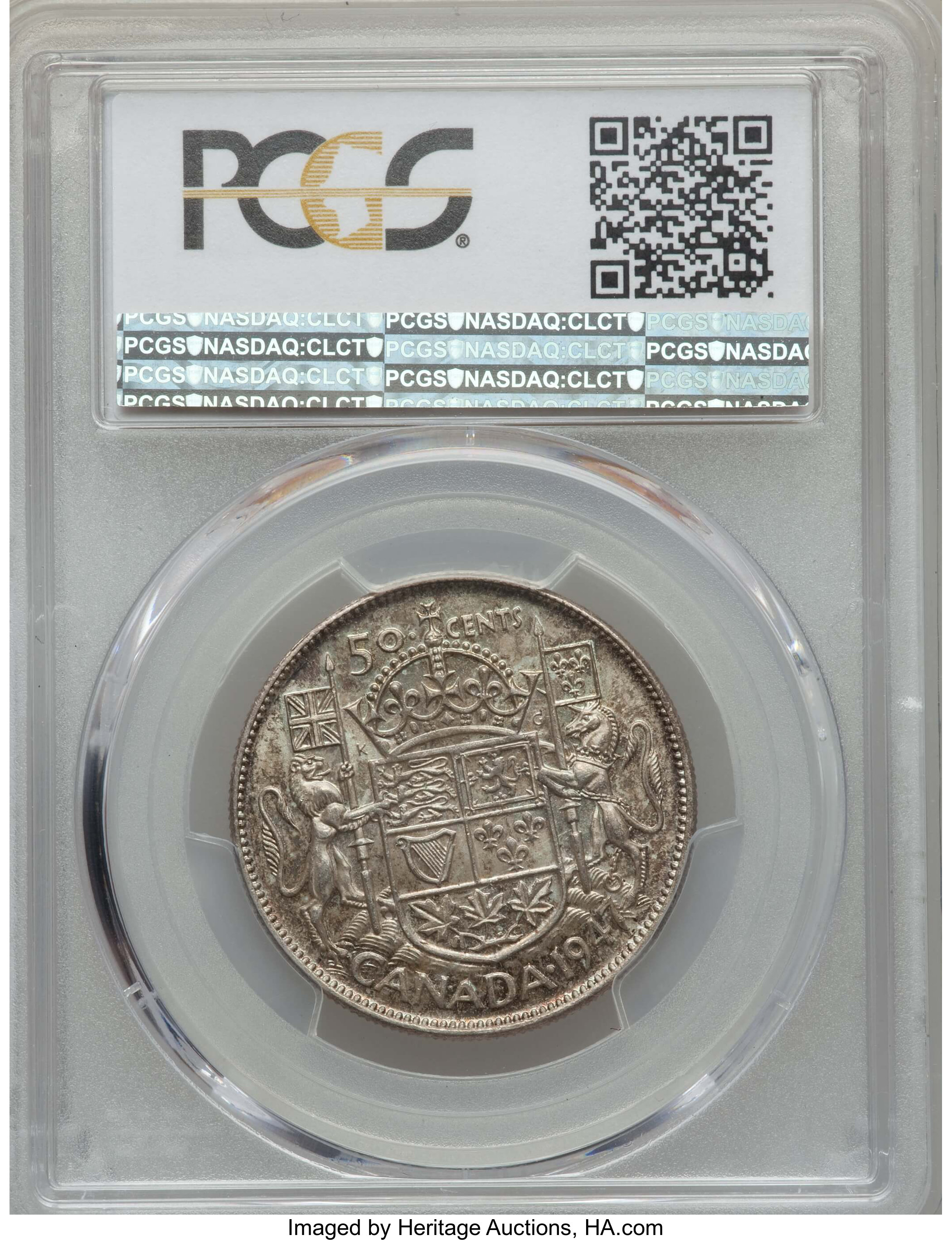 image for: George VI 50 Cents 1947 AU58 PCGS