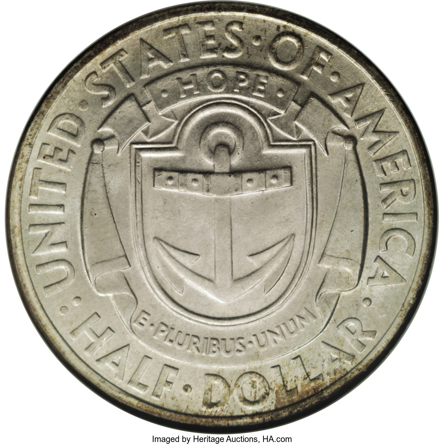 1936-D 50c Rhode Island MS68 thumbnail 3