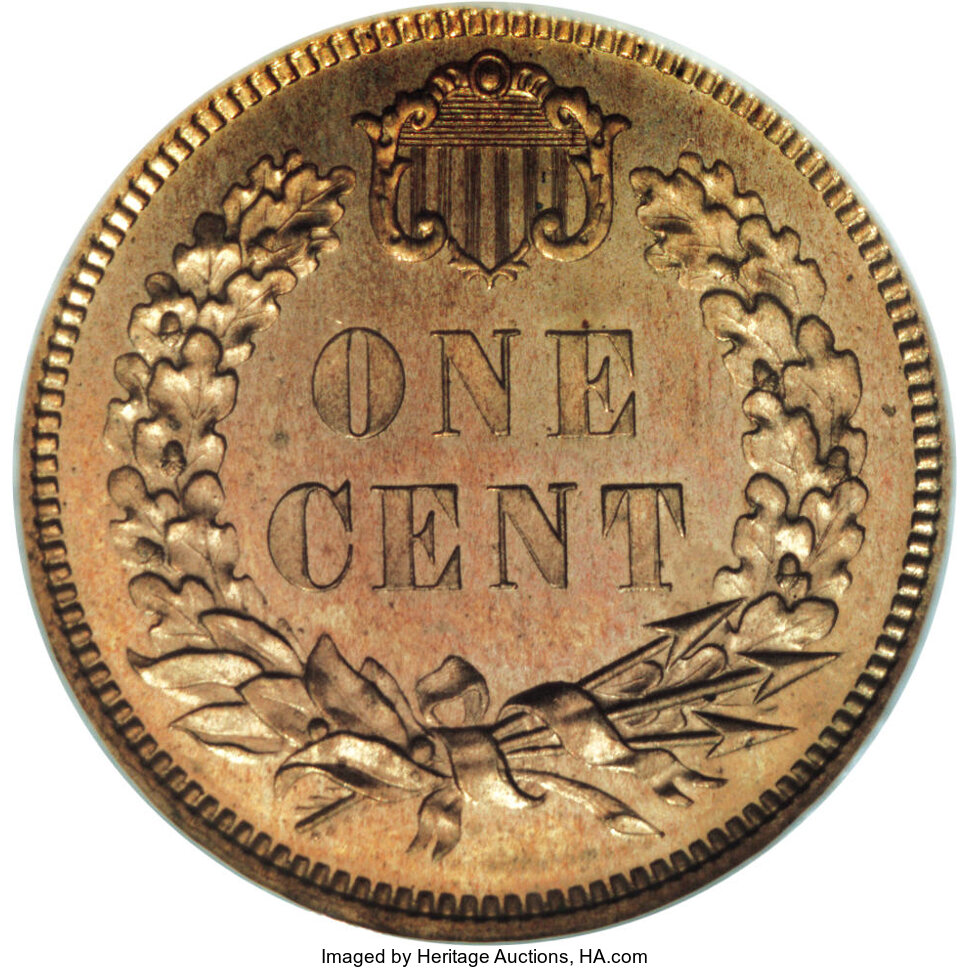 image for: 1858 P1C Indian Cent, Judd-212, Pollock-263, Snow-PT25, R.4, PR65 NGC. Eagle Eye Photo Seal, card included. The obverse fea...