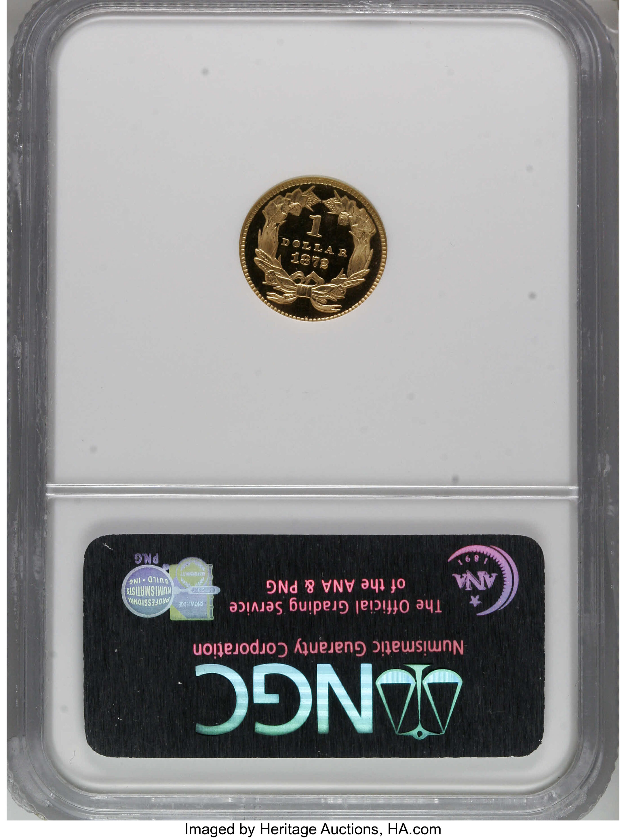 image for: 1872 G$1 PR67 Ultra Cameo NGC. The 1872 One dollar proof shows a mintage of 30 pieces. Jeff Garrett and Ron Guth, in their ...