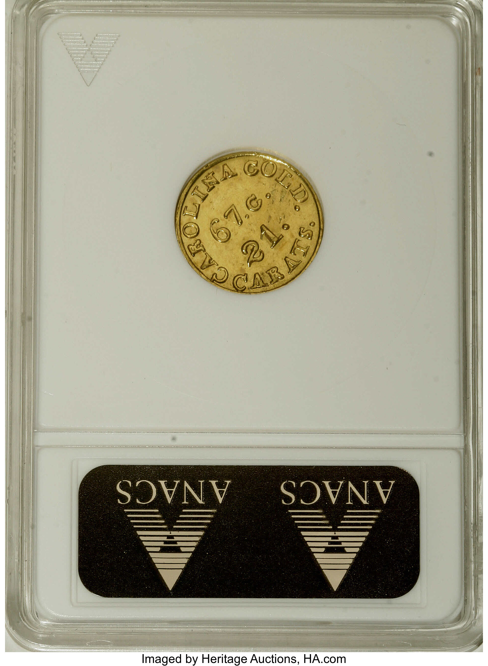 image for: (1837-42) $2 1/2 C. Bechtler Quarter Eagle, 67G. 21C.--Cleaned--ANACS. Unc Details, Net AU50. K-10, R.5. Produced by a fami...