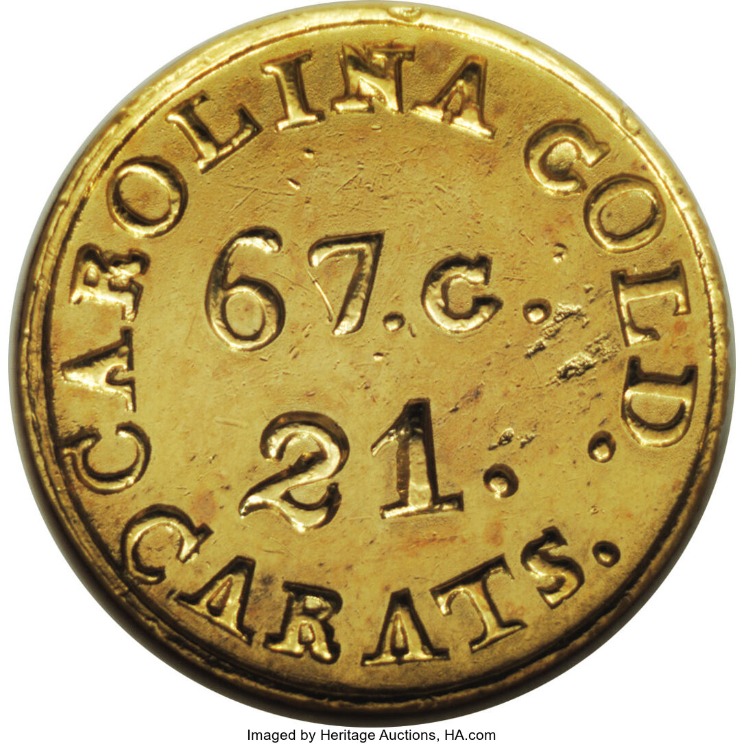 image for: (1837-42) $2 1/2 C. Bechtler Quarter Eagle, 67G. 21C.--Cleaned--ANACS. Unc Details, Net AU50. K-10, R.5. Produced by a fami...