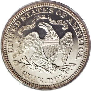 image for: 1871 25C PR64 Deep Cameo PCGS. Briggs 1-A. Writing in 1991, Larry Briggs (The Comprehensive Encyclopedia of United States...
