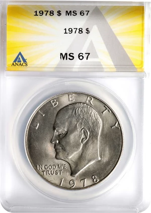 image for: 1978 Eisenhower Dollar. MS-67 (ANACS).