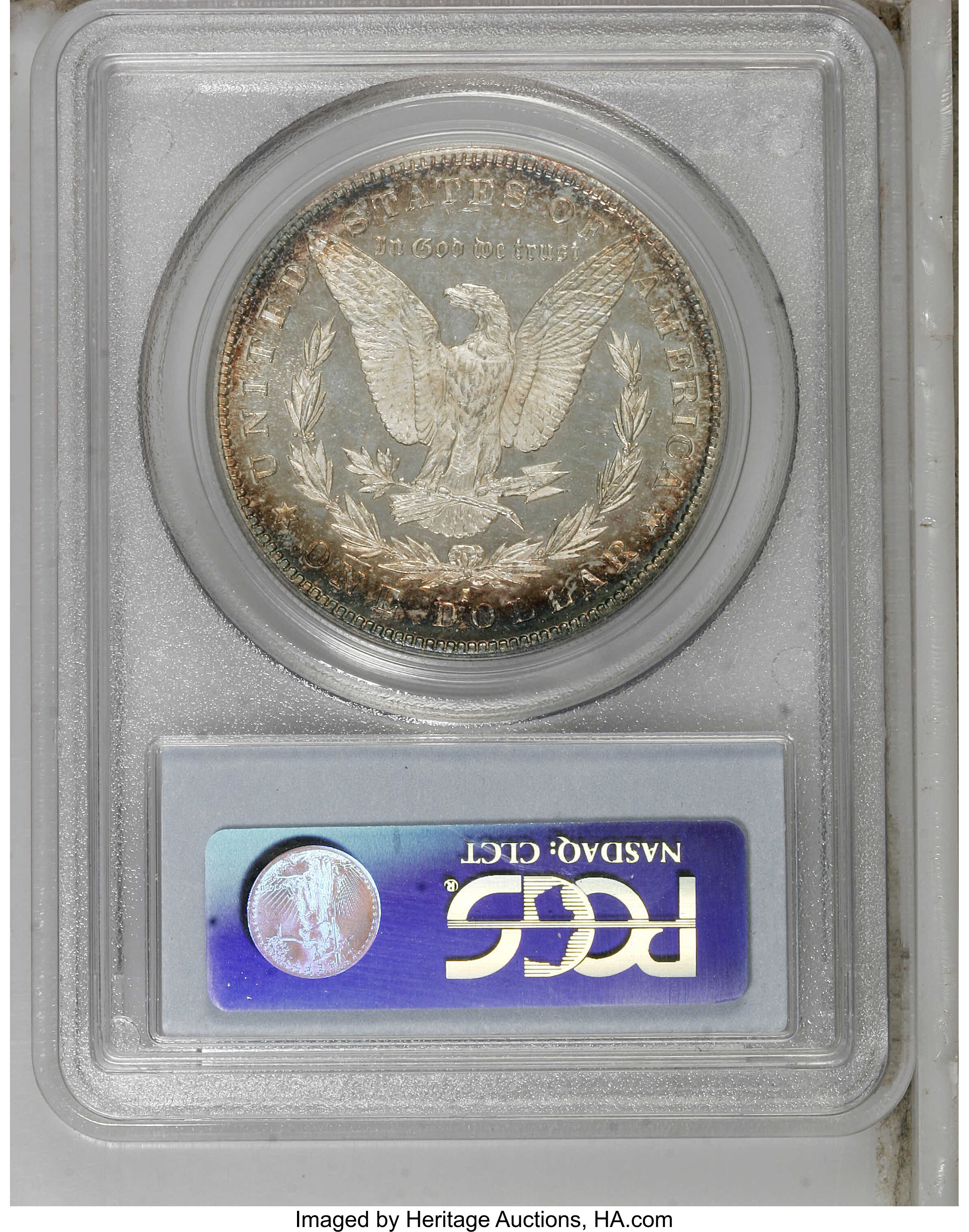 image for: 1887-S $1 MS63 Deep Mirror Prooflike PCGS. Highly reflective fields offer pronounced contrast...