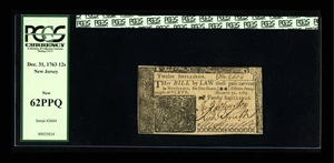 image for: New Jersey December 31, 1763 12s PCGS New 62PPQ.