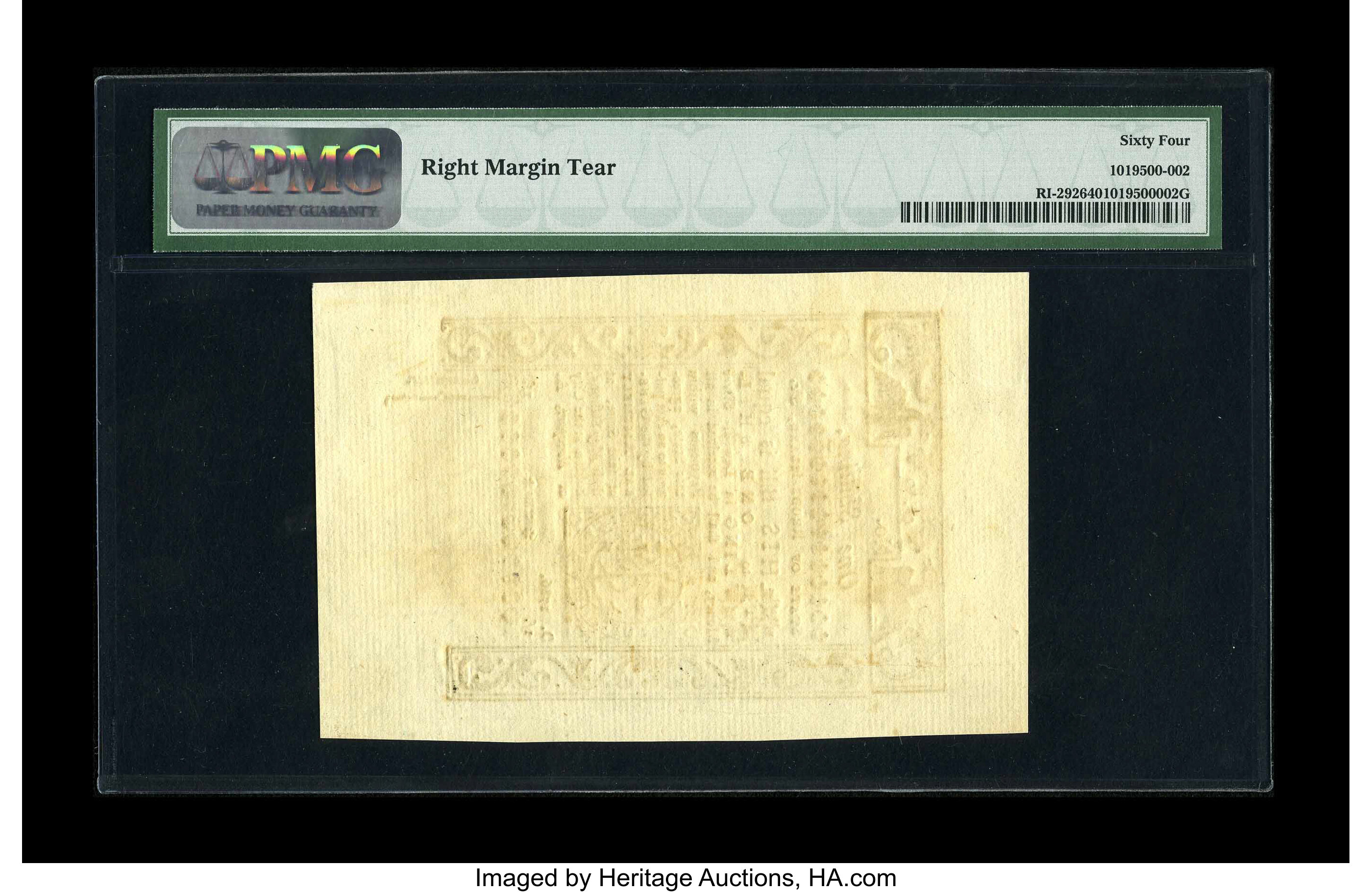 image for: Rhode Island May 1786 1s PMG Choice Uncirculated 64.