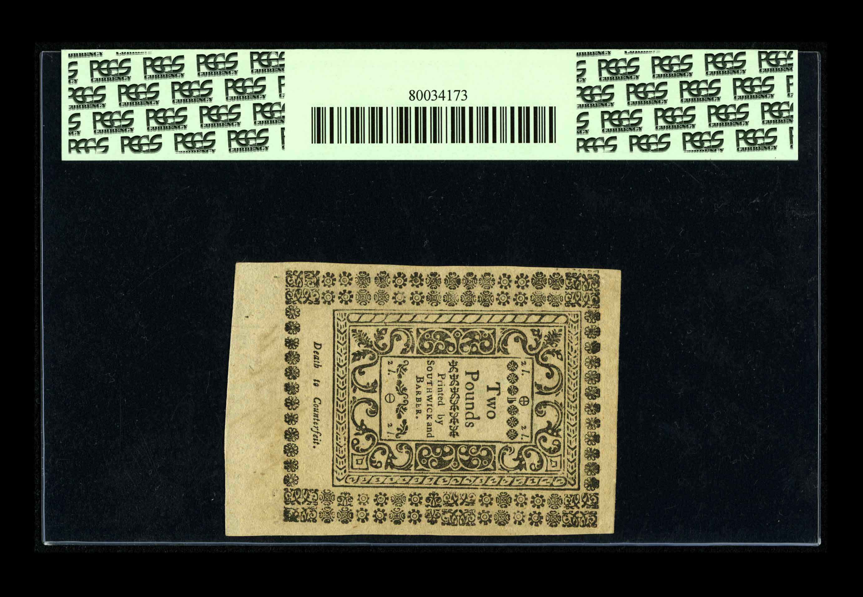 image for: Rhode Island May 1786 40s PCGS Choice New 63PPQ.