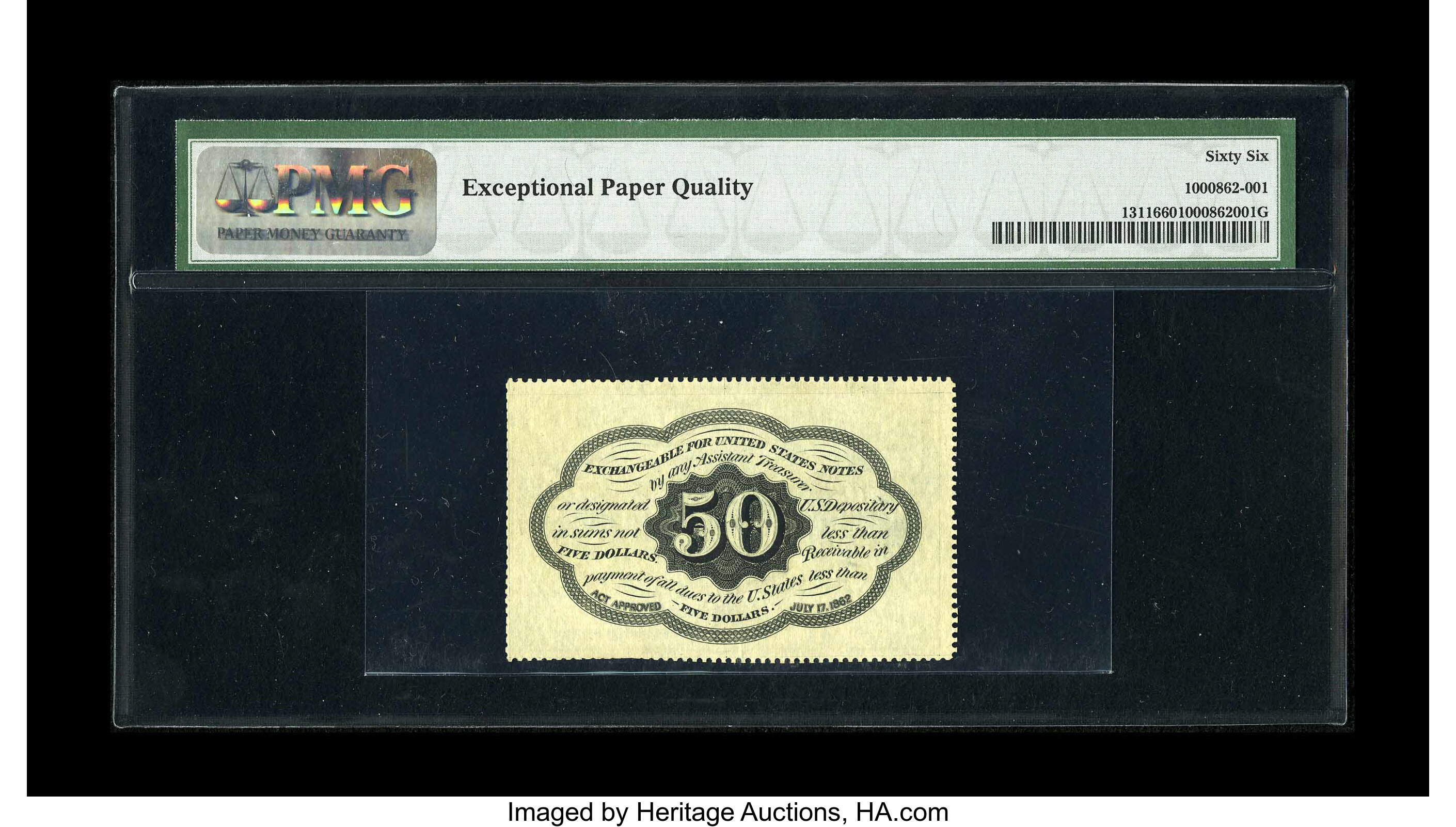 image for: Fr. 1311 50¢ First Issue PMG Gem Uncirculated 66 EPQ. This is a Friedberg number that we have not often seen in Gem grade. I...